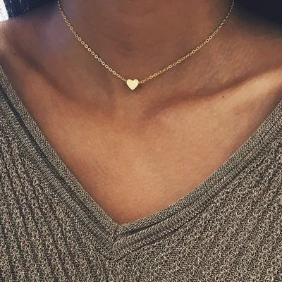 Golden Love Heart Necklace