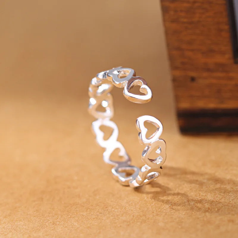 Forever Yours: Sterling Silver Heart Ring