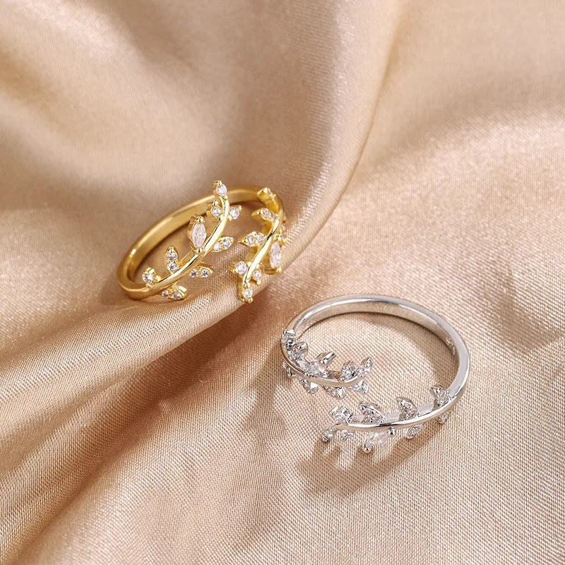 Eternal Elegance: Adjustable Gold & Silver Branch Ring