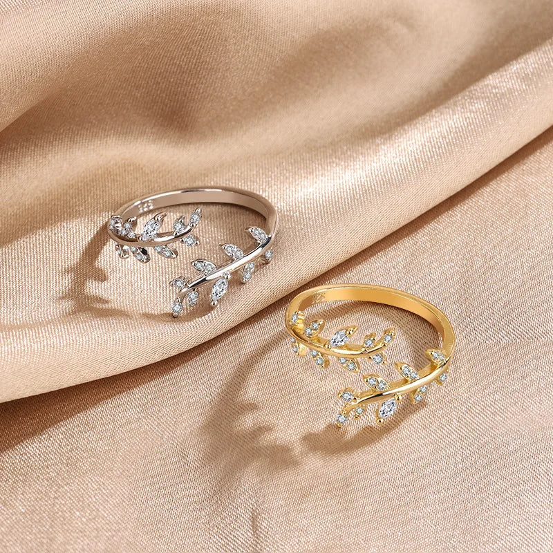 Eternal Elegance: Adjustable Gold & Silver Branch Ring