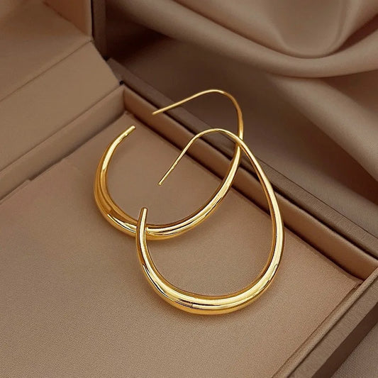 Serenity: Geometric Hoop Earrings