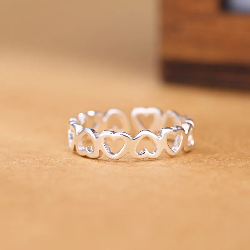 Forever Yours: Sterling Silver Heart Ring