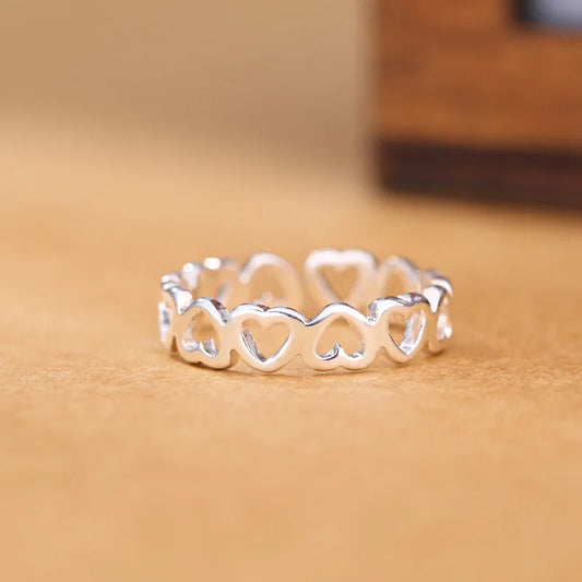 Forever Yours: Sterling Silver Heart Ring