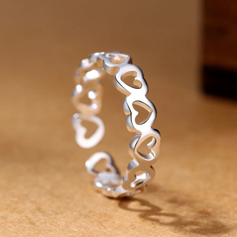 Forever Yours: Sterling Silver Heart Ring