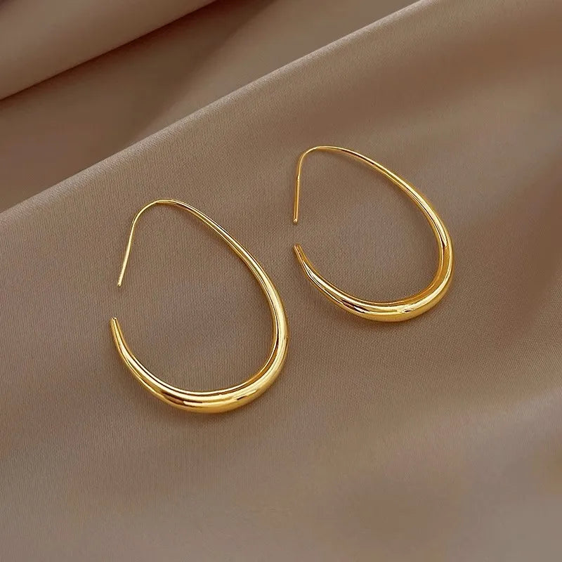 Serenity: Geometric Hoop Earrings