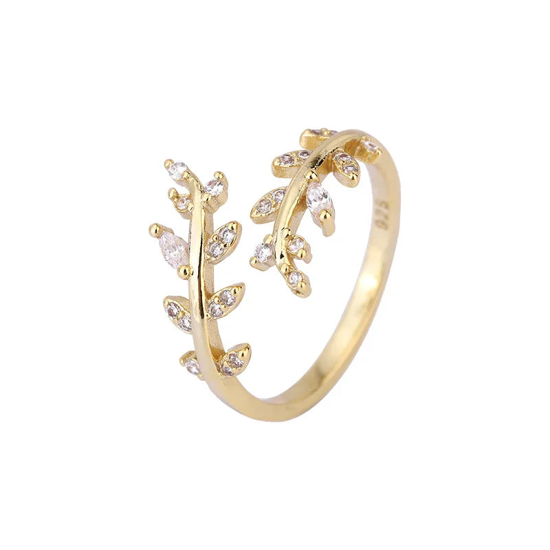 Eternal Elegance: Adjustable Gold & Silver Branch Ring